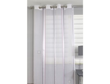 Voilage prêt à poser LEA parme 140 x 240 cm