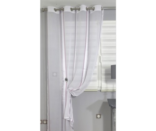 Voilage prêt à poser LEA parme 140 x 240 cm