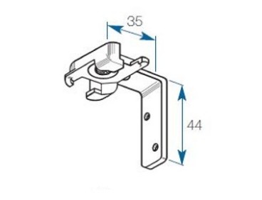 Support mur pour rail cintrable 330 Boulet