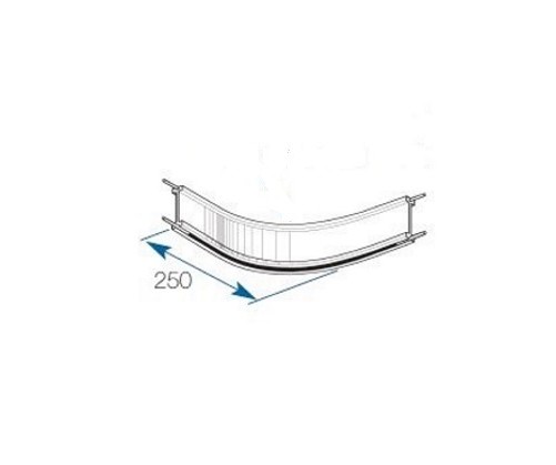 Coude raccordable 90° pour rail cintrable 330 Boulet