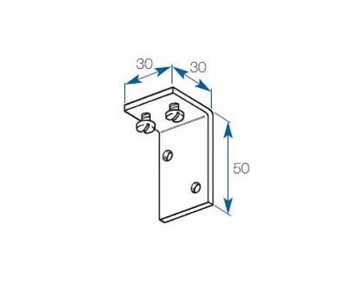 Support entre-mur pour rail cintrable 330 Boulet