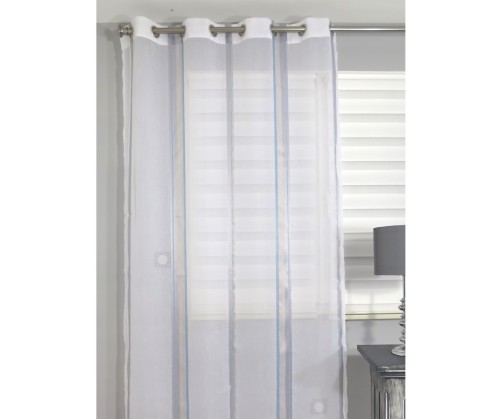 Voilage prêt à poser LEA bleu 140 x 240 cm