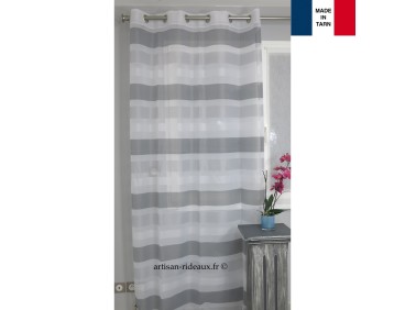 Voilage prêt à poser CAGNAC gris 140 x 243 cm