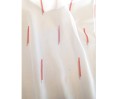 Voile au mètre blanc et rouge (en 300 cm de haut)