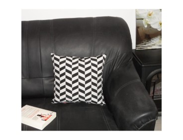 Housse de coussin ETHAN noir 40 x 40 cm