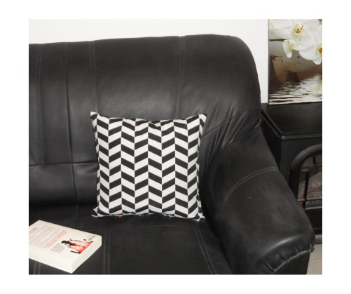 Housse de coussin ETHAN noir 40 x 40 cm