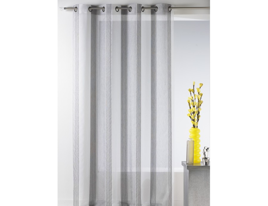 Voilage prêt à poser NOISY gris 150 x 260 cm