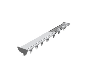 Rail extra plat DS blanc 11 mm de hauteur