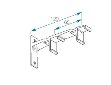 Support double mur pour rail chemin de fer