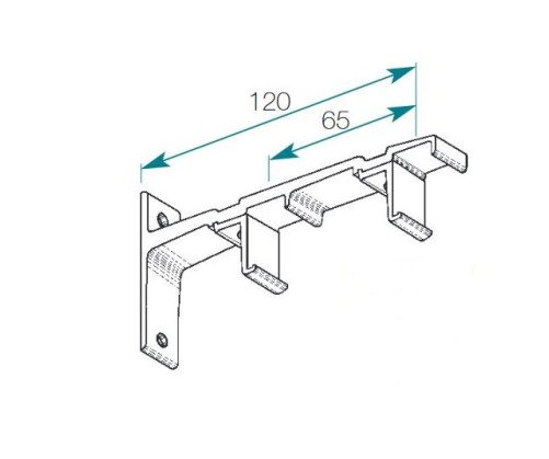 Support double mur pour rail chemin de fer