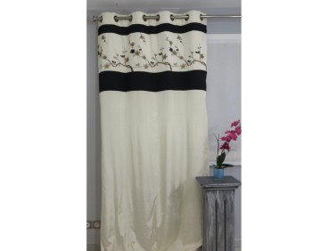 Tenture prêt à poser doublé PRUNELLE naturel