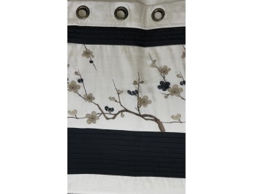 Tenture prêt à poser doublé PRUNELLE naturel