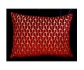 Coussin WELCOME velours bordeaux déhoussable 30 x 40 cm