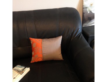 Coussin ULYSSE taupe déhoussable 30 x 40 cm