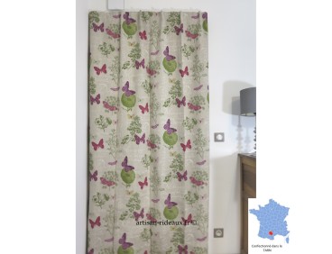 Rideaux isolant thermique DYNASTY fushia pour tringle portière