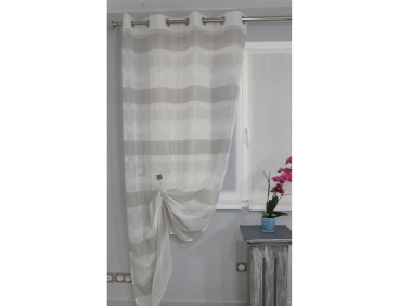 Voilage prêt à poser CAGNAC beige 140 x 243 cm