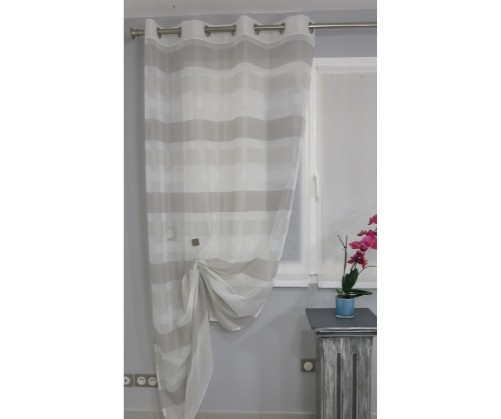 Voilage prêt à poser CAGNAC beige 140 x 243 cm