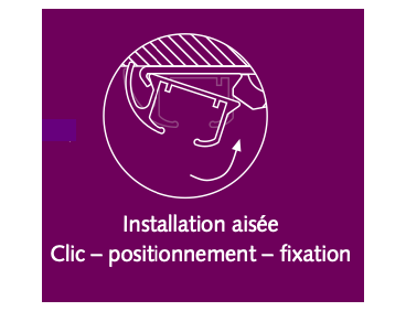 Support plafond pour rail plat  DS KS et CS Boulet