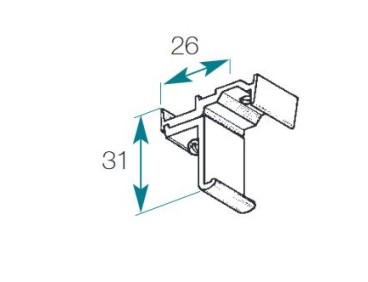 Support plafond pour rail chemin de fer Boulet