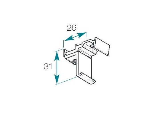 Support plafond pour rail chemin de fer Boulet