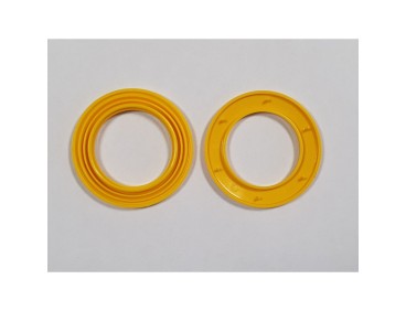 Oeillets à clipser jaune pour rideaux, 40 mm lot de 10