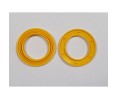 Oeillets à clipser jaune pour rideaux, 40 mm lot de 10