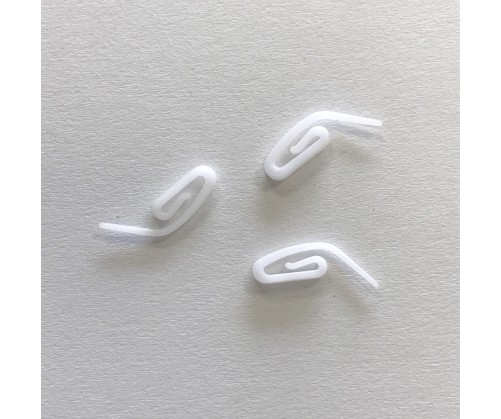 Crochet escargot pour ruban fronçeur (paquet de 10)