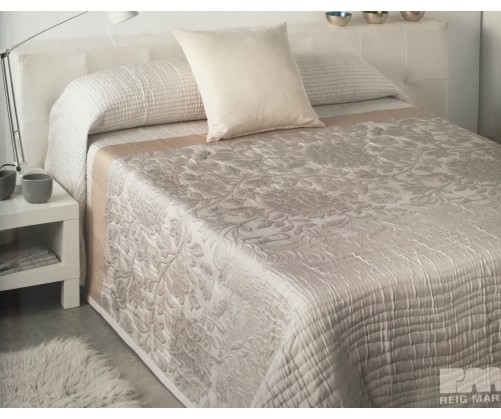 Couvre lit SHIRLI beige pour lit de 140 cm