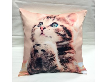 Housse de coussin chat 40 x 40 cm