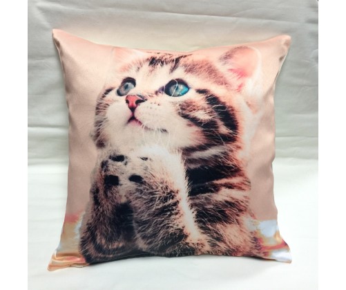 Housse de coussin chat 40 x 40 cm