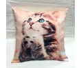 Housse de coussin chat 40 x 40 cm