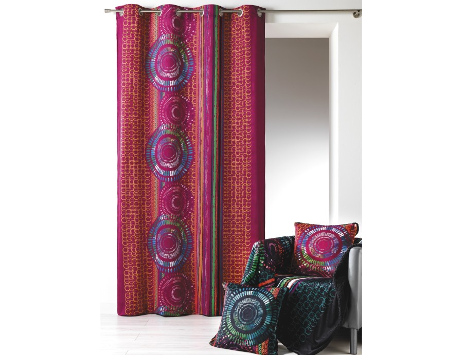 Tenture prêt à poser ROSANNA fushia 140 x 260 cm