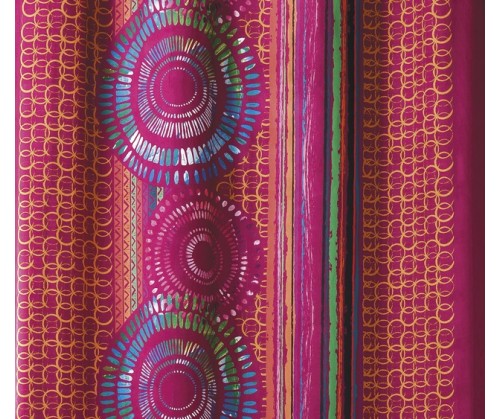 Tenture prêt à poser ROSANNA fushia 140 x 260 cm