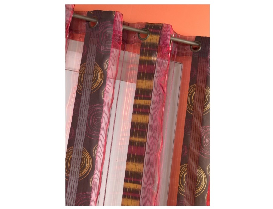 Voilage prêt à poser NADOR borbeaux 240 x 240 cm