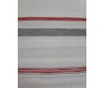 Voilage prêt à poser COUPIAC rouge et gris, 2 dimensions