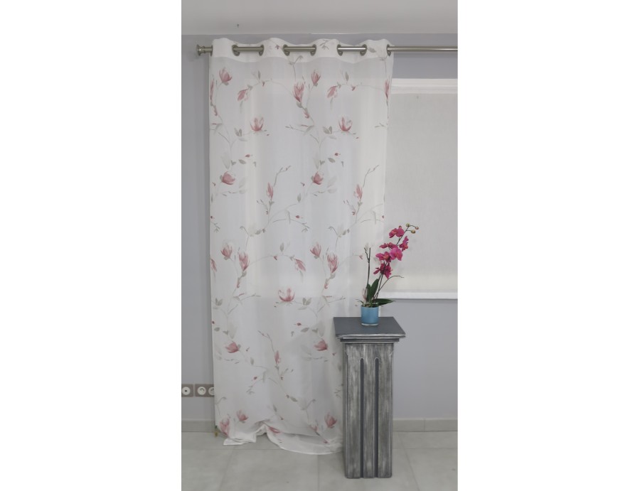 Voilage prêt à poser MILTON rouge 140 x 260 cm