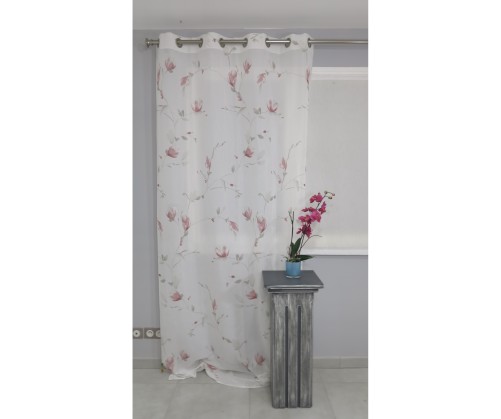 Voilage prêt à poser MILTON rouge 140 x 260 cm