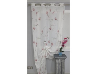 Voilage prêt à poser MILTON rouge 140 x 260 cm