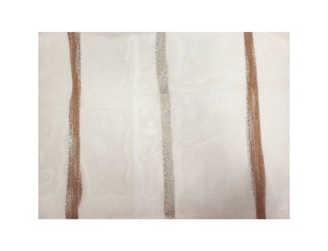 Voile au mètre terracotta beige aspect lin en grande hauteur 300 cm