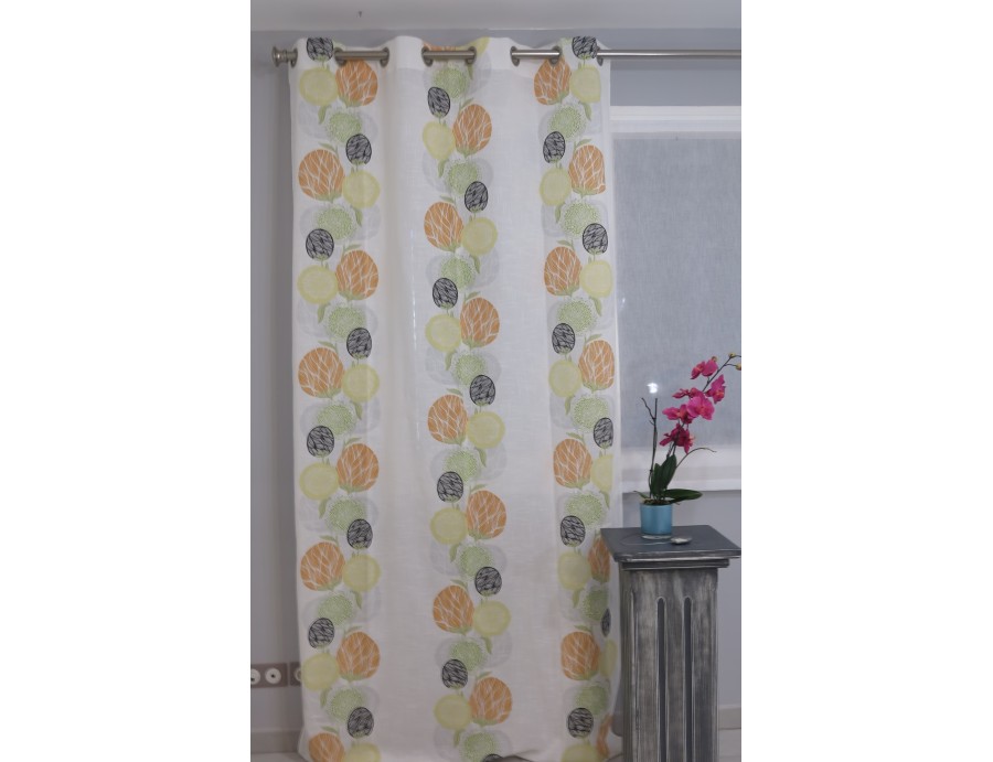 Voilage prêt à poser MIRAMONT orange 140 x 245 cm