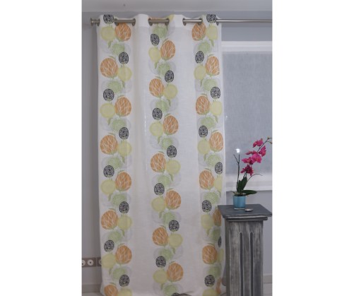 Voilage prêt à poser MIRAMONT orange 140 x 245 cm