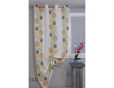 Voilage prêt à poser MIRAMONT orange 140 x 245 cm