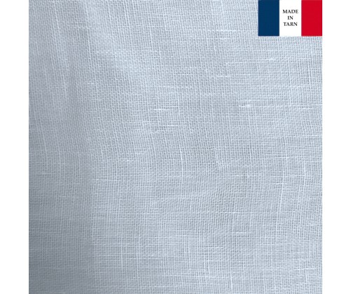Voilage sur mesure en lin blanc (jusqu'à 290 cm de haut)