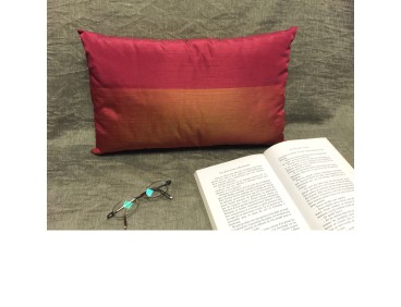 Coussin Nathalie brique déhoussable 30 x 45 cm