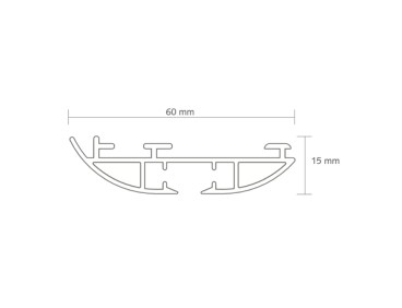 Rail extra plat DSXL blanc 1,5 cm de hauteur