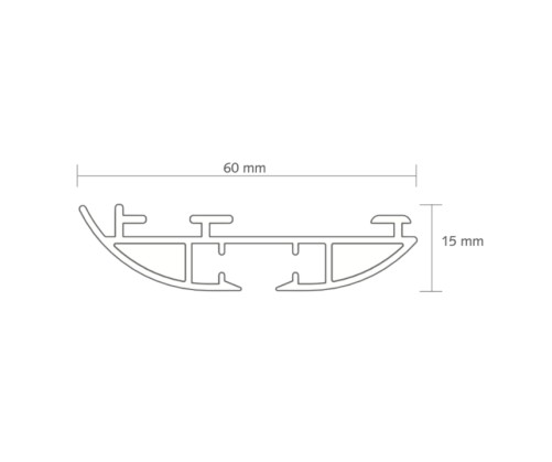 Rail extra plat DSXL blanc 1,5 cm de hauteur