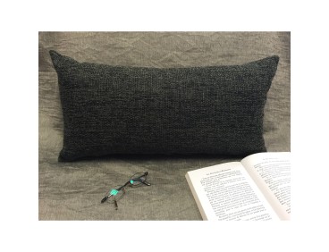 Housse de coussin INES noir 30 x 60 cm