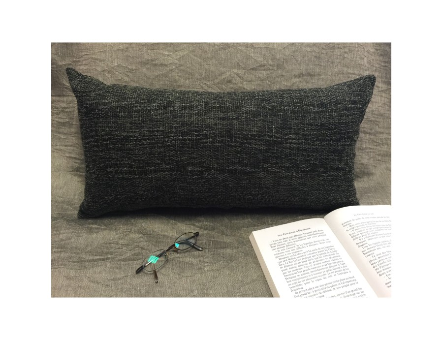 Housse de coussin INES noir, 3 dimensions