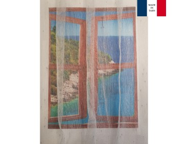 Rideaux Vitrages sur mesure organza argent gris