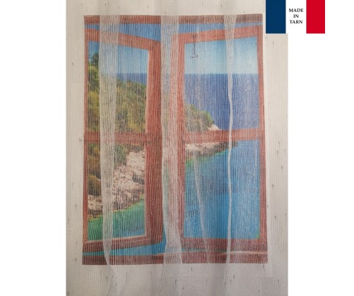 Rideaux Vitrages sur mesure organza argent gris